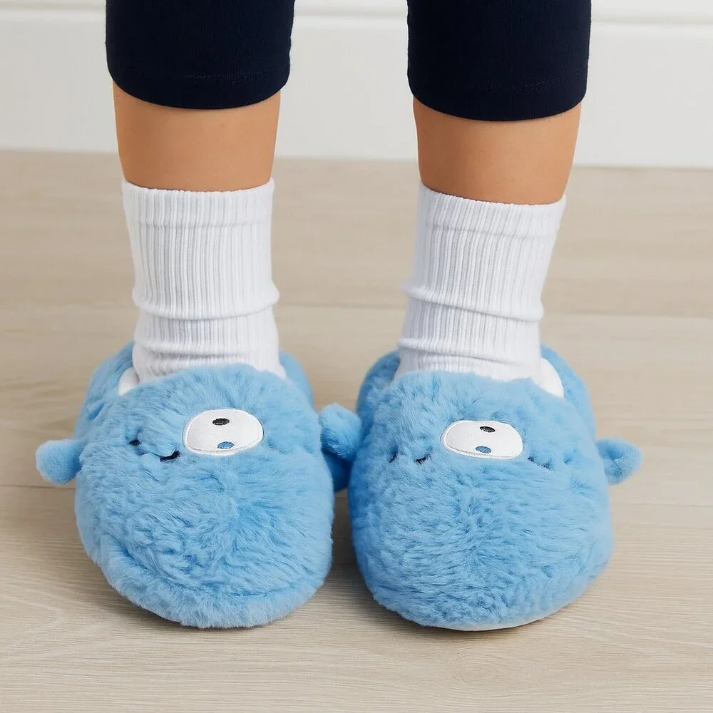 Squishmallows FuzzAMallows Collection Kids Plush Slippers Size 11–12
